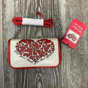 NWT Brighton Fill Your Heart Media Case Bag Detachable Chain & Leather Strap